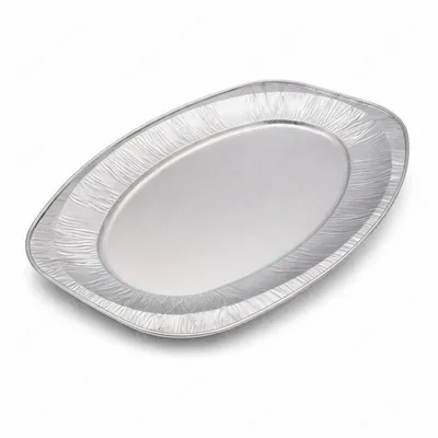 ORTA ALÜMİNYUM OVAL TEPSİ ( 430 X 286 X 25 MM ) 100 ADET