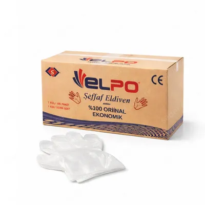 EKSTRA ELPO ŞEFFAF TEK KULLANIMLIK ELDİVEN 100 AD ( 100 GR ) 100 PK