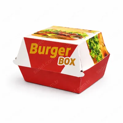 BASKILI HAMBURGER KUTUSU 14X14X9 ( BÜYÜK BOY ) 100 ADET