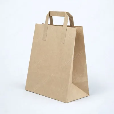 FLAT SAPLI KRAFT KAĞIT ÇANTA 25X28X14 CM 500 ADET