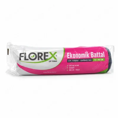 522 EKO BATTAL ÇÖP POŞET 300 GR 10X20 AD 6 KG 48 MC SİYAH