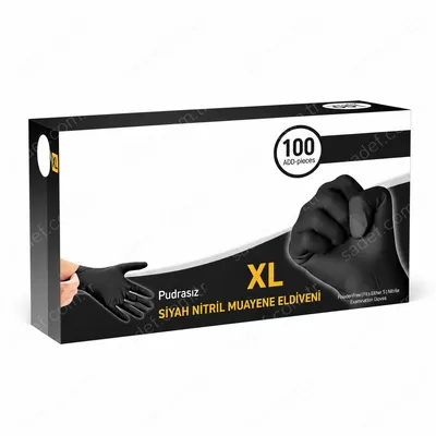 DOLPHİN XL SİYAH NİTRİL ELDİVEN 100 AD ( 3,5 GR )