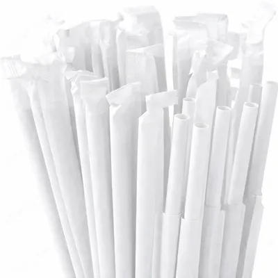 SARGILI KAĞIT PİPET 8 MMX240 MM 100 AD BEYAZ X 40 PAKET