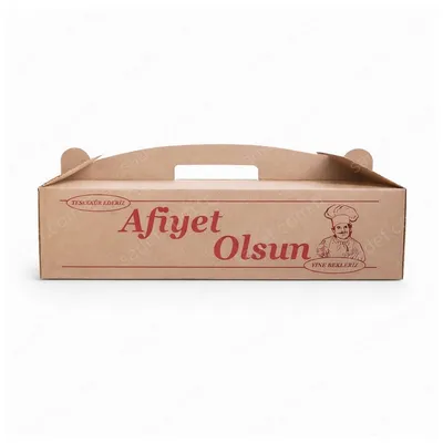 KRAFT OLUKLU 40X12X10 CM KÜÇÜK BOY LAHMACUN KUTUSU 100 ADET