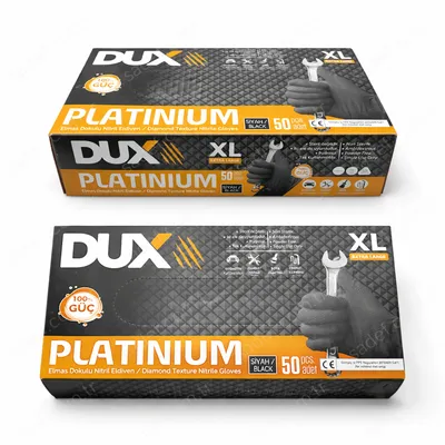 DUX EKSTRA KALIN ELDİVEN SİYAH X-LARGE 50 ADET