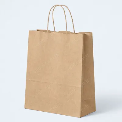 BÜKÜM SAPLI KRAFT KAĞIT ÇANTA 32X32X20 CM 250 ADET