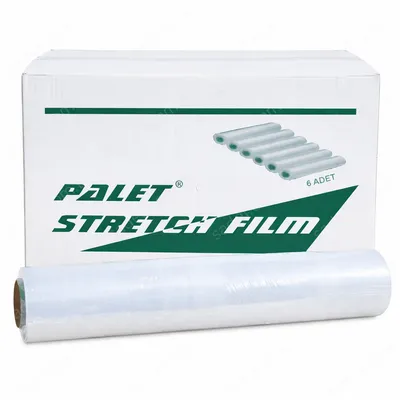 P.E 17 MİKRON PALET STRECH 1,85 KG ( 350 GR MASURA - 200 M TKRB ) 6 ADET