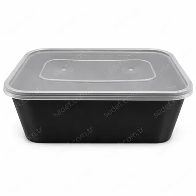 750 CC DİKDÖRTGEN MİKRODALGA IML SİYAH 30 GR KAP + KAPAK 250 ADET