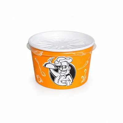 SAN 16 OZ BASKILI KARTON ÇORBA KASE + KAPAK 10 GR 2PE 500 ADET