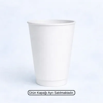 BEYAZ DOUBLE WALL 16 OZ ( 500 ML ) KARTON BARDAK ARNES 500 ADET