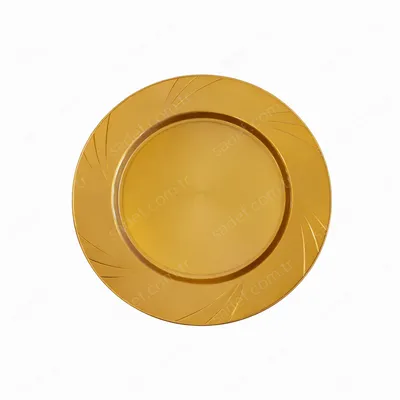 GOLD KRİSTAL TABAK 23 CM 6 ADET