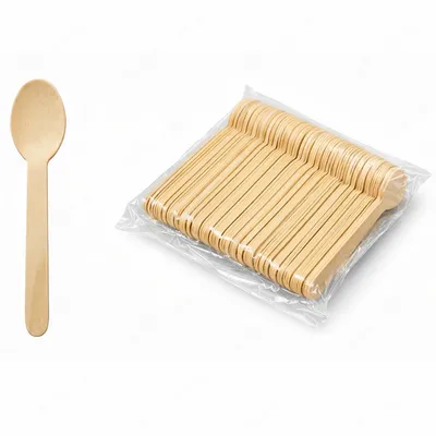 ORGANİK AHŞAP KAŞIK 16 CM 100 ADET X 10 PAKET