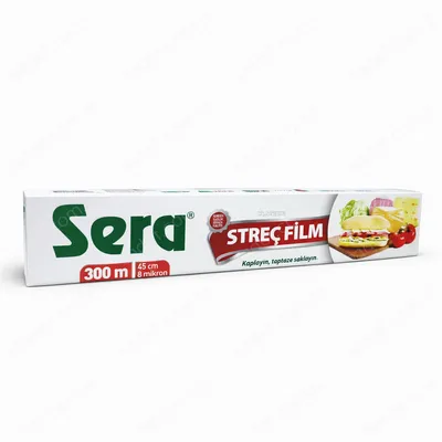 KUTULU SERA 45X300 M 8 MİKRON STRECH FİLM 16 ADET