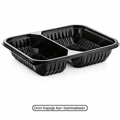EL377 2 BÖLMELİ PP SICAK GIDA KABI 21 GR ELTRON SİYAH 300 ADET