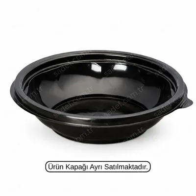 ÖZGE ÖST500 CC YUVARLAK YEMEK KABI SİYAH GÖVDE 15 GR 300 ADET
