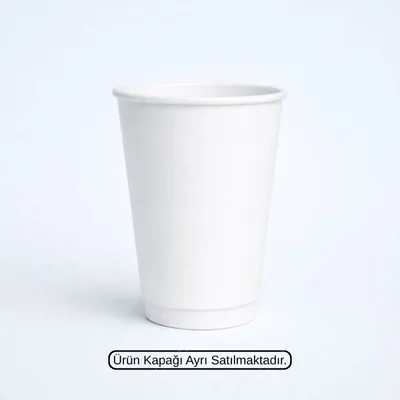 BEYAZ DOUBLE WALL 14 OZ ( 450 ML ) KARTON BARDAK ARNES 500 ADET