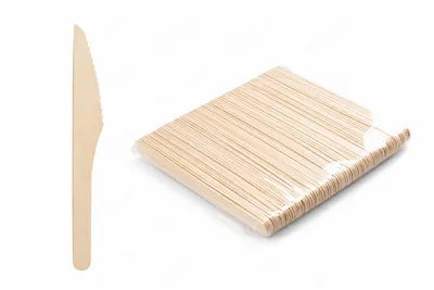 ORGANİK AHŞAP BIÇAK 16 CM 100 ADET X 50 PAKET