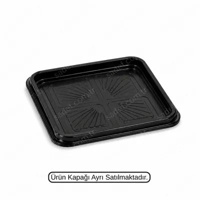 YAŞ PASTA PET KARE KASE 120X120X20 9,5 GR SİYAH SERPET 450 ADET