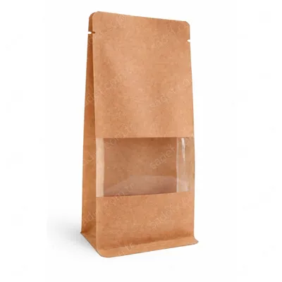 FLAT BOTTOM 11X28X8 KRAFT PENCERELİ 100 ADET
