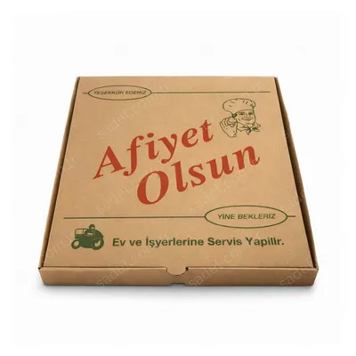 KRAFT OLUKLU 30X30X3,5 CM PİZZA KUTUSU 100 ADET