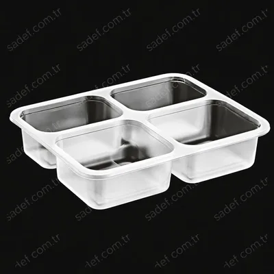 EL475 PP 4 BÖLMELİ ÜST FİLM YAPIŞTIRMALI KAP 227X178 MM 20 GR ELTRON ŞEFFAF 400 ADET