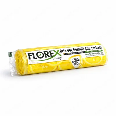401 LİMON ORTA BÜZGÜLÜ ÇÖP POŞET 130 GR 10X25 AD 3,25 KG 43 MC