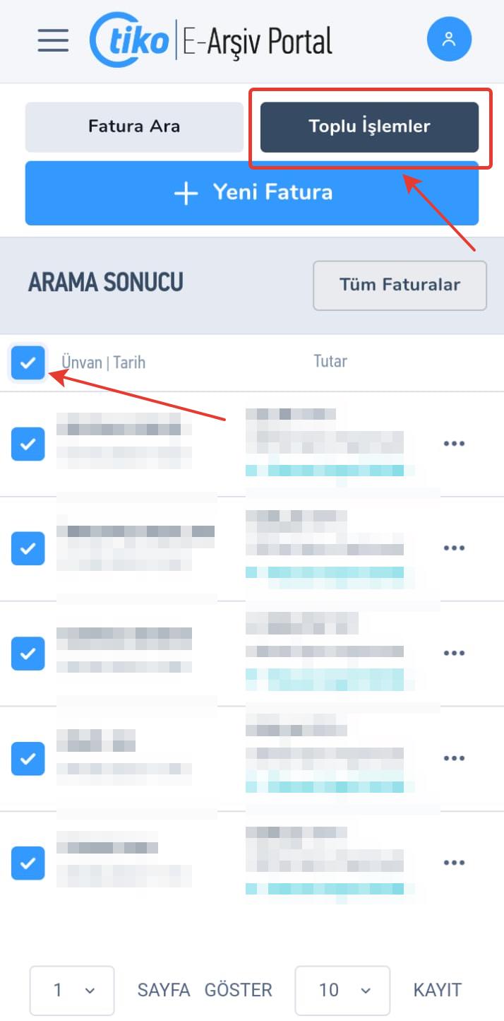 Fatura Listesi Güncel